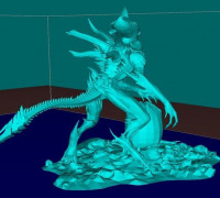 Alien with the Egg 3D model