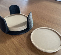 Coasters with holder 3D model