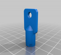 FEO-K1 Elevator Key (with hole for keyring) 3D model