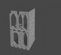 disassemblable building ruin 3D model