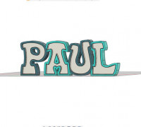 LAMP LUMINOUS NAME PAUL 3D model