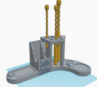 Scribe Station & Dip Pen Set 3D model