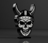 skull and crossbones lamp 3D model