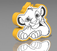 Simba Bedside Lamp Child Light 3D model