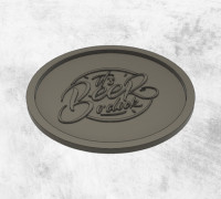 IT'S BEER O'CLOCK QUOTE COASTER 3D 3D model