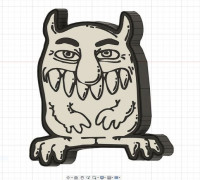 LAMP WITH MONSTER P 3D model