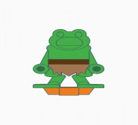 Flatminis Continued - Monster Bullywug 3D model