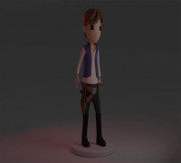 Han solo chibi 3D model
