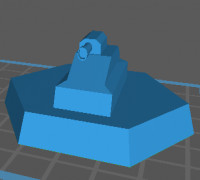 tank marker on hex base 3D model