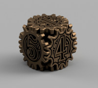 Steampunk Dice / Dé style Steampunk 3D model