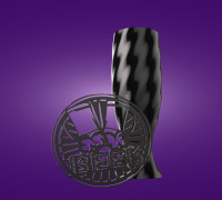Set: a beer glass plus a coaster 3D model