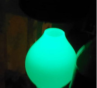 Fluorescent two pieces lamp 3D model