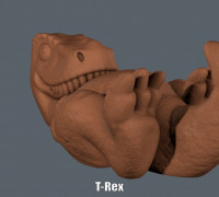 T-Rex (Easy print no support) 3D model