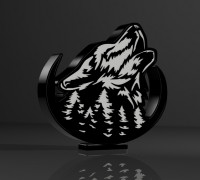 wolf lamp 3D model