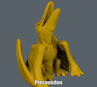 Pteranodon (Easy print no support) 3D model