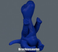 Brachiosaurus (Easy print no support) 3D model