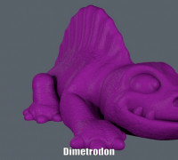Dimetrodon (Easy print no support) 3D model