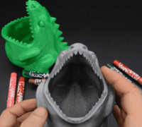 Dinosaur gluttonous pencil holder 3D model
