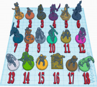 94 DnD Minis - Collection 3D model