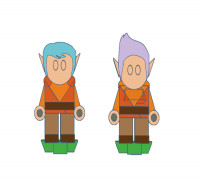 Flatminis Continued - Gnome Cloth 3D model