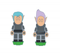 Flatminis Continued - Gnome Armor 3D model