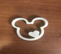 Mickey Mouse Heart Keychain 3D model
