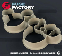 Mickey & Minnie Cookie Cutters 3D model