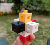 Calibration cube & kids counting interlocking block 3D model