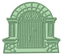 Door charm cookie cutter 3D model