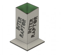 Lack table leg extension 3D model