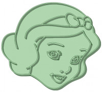 Snow White face cookie cutter 3D model