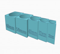 Base Cutters for Tinkercad projects 3D model