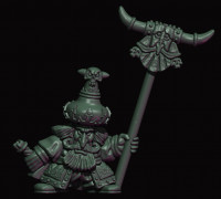 Evil Dwarf Banner Bearer  3D model