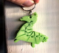 Fortnite inspired llama flex keychain 3D model