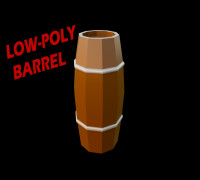 Low-Poly Barrel 3D model