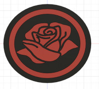 Rose Design Drink Coaster 3D model