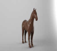 Low poly horse 3D model