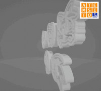 5 SONIC COOKIE CUTTERS 3D model