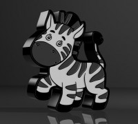 zebre lamp v2 3D model
