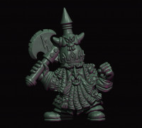 Evil Dwarf Chief 3D model
