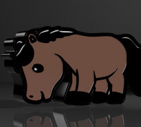 horse lamp v2 3D model