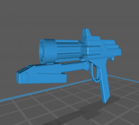 (practical trigger guard version) Star Wars Battlefront II 2005 version DC15 pistol clone blaster 3D model