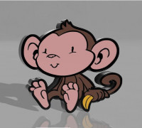 monkey lamp 3D model