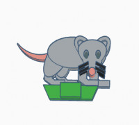 Flatminis Continued - Giant Rat 3D model