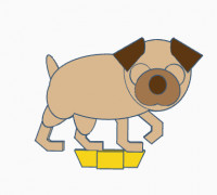 Flatminis Continued - War Pug 3D model