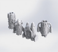 Orky Jetpack set  WH40K 3D model