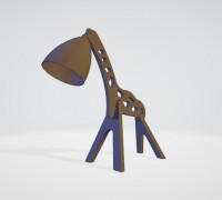 Giraffe shaped lamp 3D model