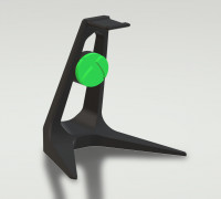 Headset/Headphone Stand with Removable Logo 3D model