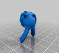 Heavy Phosphor Gatling Blaster for Martian Robots 3D model