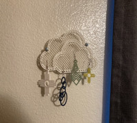 Cloud Earring Hanger 3D model